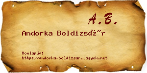Andorka Boldizsár névjegykártya
